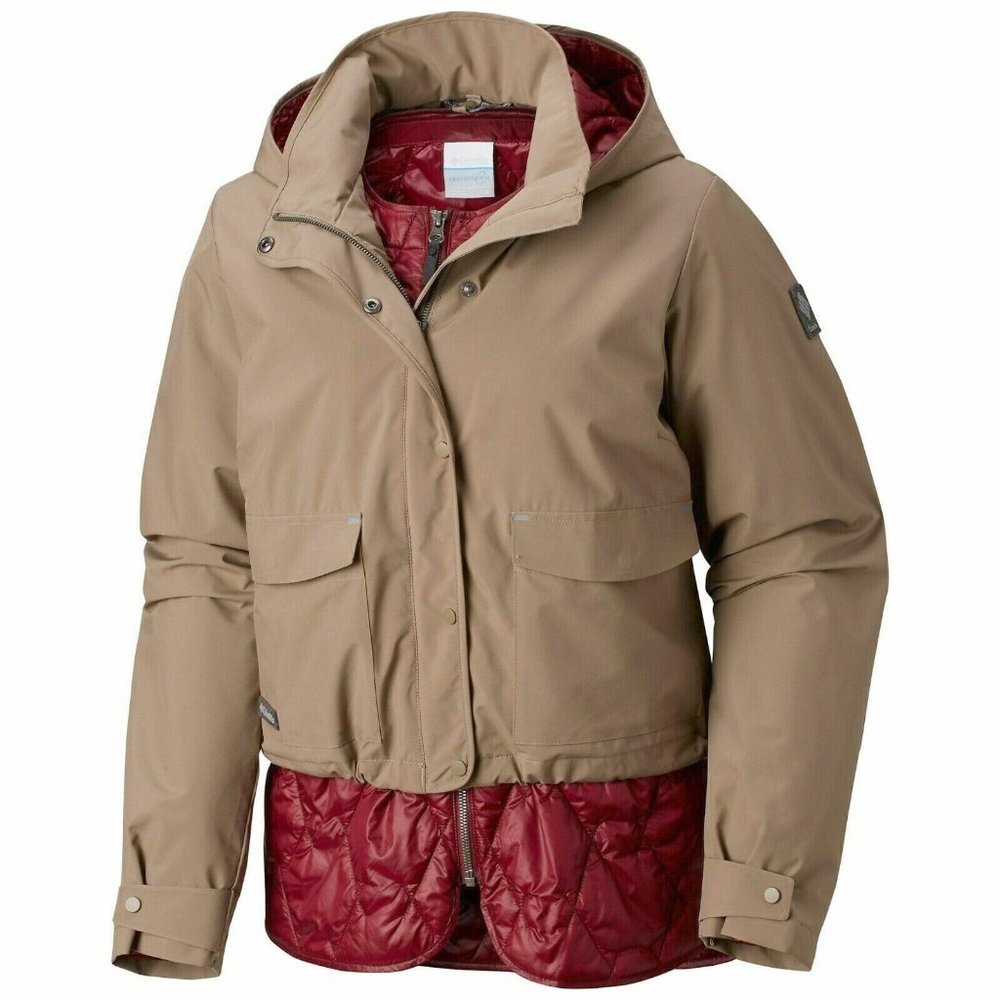 NEW Columbia Women's Out and Back Interchange 3-in-1 Jacket Omnitech Waterproof